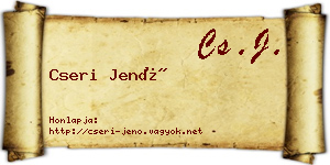 Cseri Jenő névjegykártya