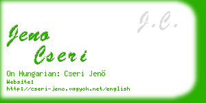 jeno cseri business card